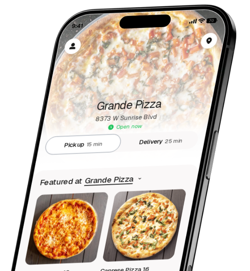 Grande Pizza app preview