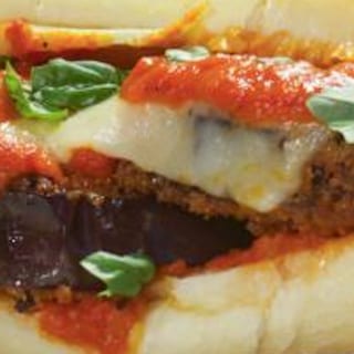 Eggplant Parmigiana Hot Sandwich